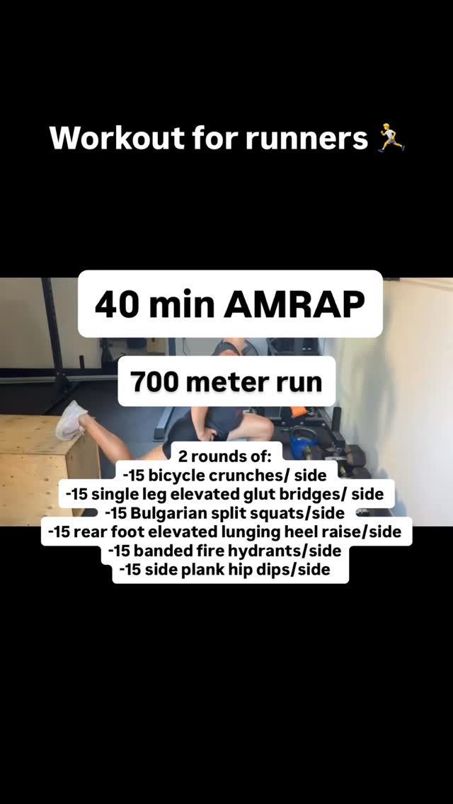 Looking for something to spice up your fall running training program? Give this AMRAP a try! Focusing on single leg strength and stability, it’s perfect for our runners! Can you beat 3 rounds??
