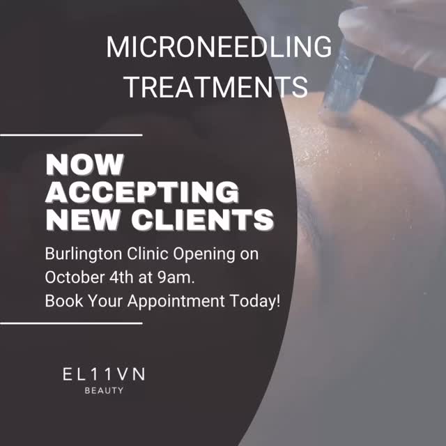 🍂 Fall Treatments – Now Offering Microneedling at Our Burlington Location
Starting October 4th!
We’re excited to introduce microneedling as our newest treatment, available beginning October 4th at EL11vn Beauty. Performed by Nurse Melanie, this advanced skin rejuvenation procedure helps improve texture, tone, and overall skin appearance—just in time for fall.
✨ Appointments are limited — book now to secure your spot! ✨
📍 Burlington, ON
📲 Text 289-230-2343 to book
👩🏼⚕️ Treatment by Nurse Melanie