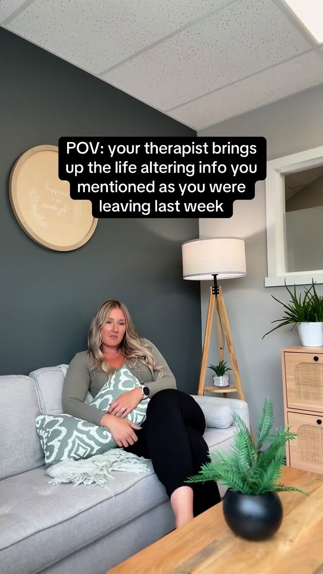 You know that thing you mentioned in the last 3 minutes of our session?
Yeah… I didn’t forget. 😌
As a therapist, I pay attention to the casual drop — the quiet “oh, and one more thing” right before time’s up.
Because often, that’s where the real pain or fear is hiding.
And even if it’s scary, we can go there — together and when you’re ready.
You don’t have to figure it out alone. 💛
Sometimes the stuff we save for last is what needs the most space.
#endthestigma #mentalhealthmatters #airdrietherapist #therapistmom #mentalhealthawareness #therapyhumor