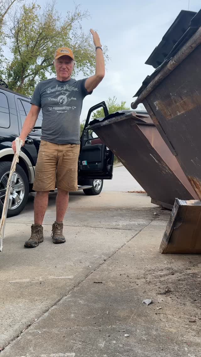 TAKE TWO 😂😂😂😂….61 years ago, on Tuesday, I saw The Beatles up close and personal from a seat on the field at old Municipal Stadium in Kansas City and bought this poster…… I was instantly addicted to wanting be a recording artist and touring musician. This poster has traveled to multiple homes, offices and home studios I’ve occupied for 6 decades….. goodbye old friend… your flag has worn well… #posterart #beatles #movingon #dumpster