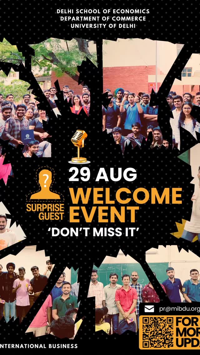 “An evening of laughter, energy, and warm welcomes! 🎉✨
The PR Committee, MBA - IB, Department of Commerce, DSE, hosted a vibrant Welcome Event for the MBA-IB Batch of 2025.
From breaking the ice to bonding over smiles (with a special dose of stand-up comedy 🎤), it was truly a night to remember. Here’s to new beginnings and endless possibilities! 🌟
#MBAIB2025 #DSE #WelcomeEvent #CampusVibes”