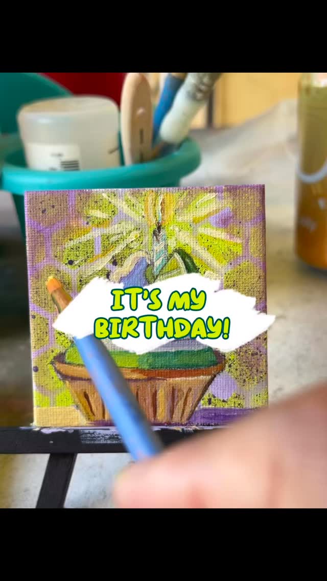 I wanted to ring in 32 with a tiny painting. I’m grateful to see another year!
#32wgoodishknees