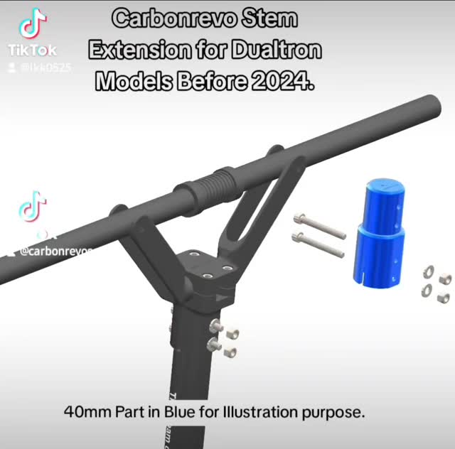 Carbonrevo Stem Extension before 2024.
Suitable for DT3, Thunder, Achilleus, Compact, Victor , Spider, Eagle, Ultra etc.
https://carbonrevo.com/product/dualtron-stem-adaptor-extension-guide
#Carbonrevo #CarbonFiberLife #RideYourWay #NextLevelRide #PerformanceInMotion