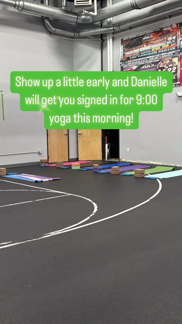 9:00 yoga starts soon! @inlightandloveyt Danielle will guide you through an active recovery as you head into your weekend.