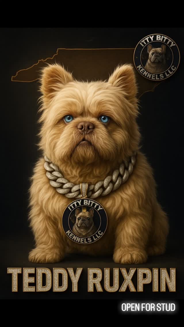 Inquiring about Teddy Ruxpin 🧸
He is a AkC registered french bulldog (floodle)
Sired by Mr. Beast one of the hottest studs from UK this boy has all the makings of a star 🌟 like his dad .... He has the coveted Teddy bear coat and DOES NOT shed and is hypoallergenic
Also carries Pink and more his DNA is 🔥
All the newest DNA on the market 🧬 DM for his stud fee information ...We appreciate your attention and will definitely look forward to doing GREAT and PROFESSIONAL business!!
Itty Bitty Kennels LLC
#Teddysworld #teddyruxpin #ittybittykennels #frenchbulldog #frenchbulldogsofinstagram #frenchielove #frenchielovers #frenchiesociety
