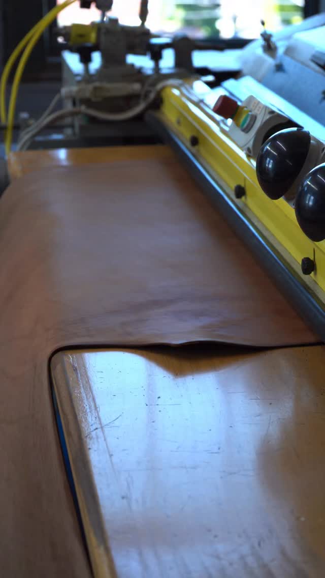 Right down the Buffing line #leather #madeinamerica