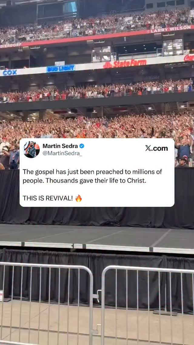 The gospel has just been preached to millions of people. Thousands gave their life to Christ.
THIS IS REVIVAL! 🔥