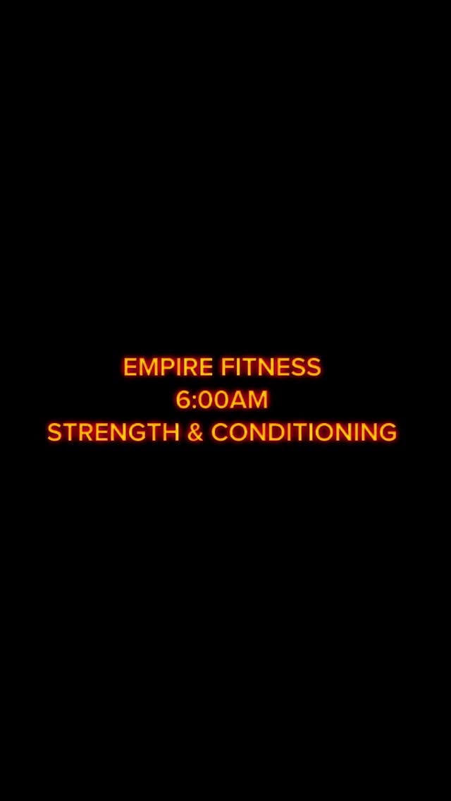 Ready to kickstart your week and get stronger? 🔥💪🏻
Join us for our 6:00 AM Strength & Conditioning class every Monday at Empire Fitness MMA with Coach Rome!
This high-energy class is the perfect way to build muscle, boost your endurance, and burn calories.💪🏻🙂↕️🔥
You’ll work hard, have fun, and feel amazing.
Spots are limited, so secure your spot for next Monday’s class.
DM us to sign up!