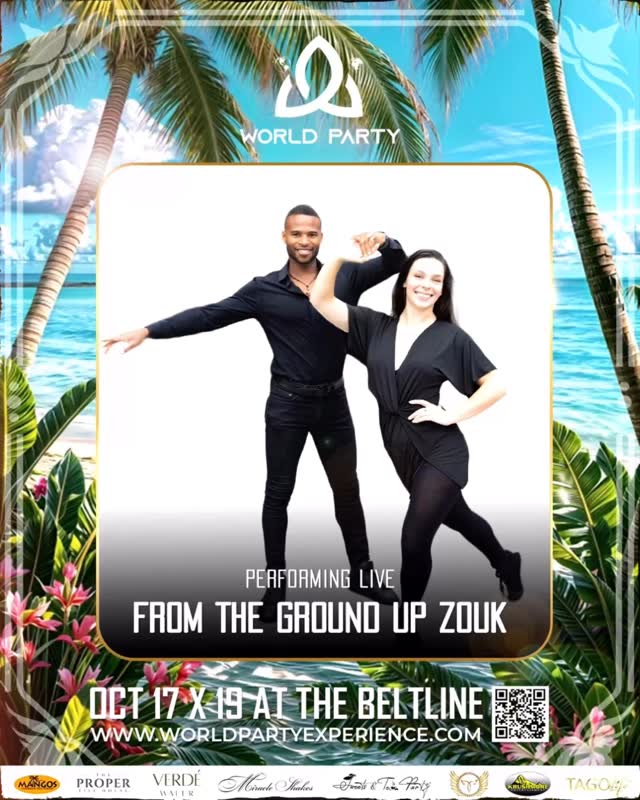 🔥 At @worldpartyexperience you’ll get to experience a ton of fun activities including Brazilian Zouk classes with Jeramie & Alyssa 🔥
Meet your instructors:
Jeramie (ATL): Found Zouk in 2014 and fused it with his hip‑hop/club roots for a musical, fluid lead. Trained across ATL, Europe, and Rio with top pros (Alex & Mathilde, Carlos & Fernanda, Kadu & Larissa). Expect clean fundamentals, safe technique, and community energy.
Alyssa Meyer: 23 years of dance (ballet, hip hop, contemporary, jazz, tap, heels, salsa, bachata, urban kiz, zouk). ATL team wins at World Salsa Summit (1st & 2nd). Since 2023 she’s gone all‑in on Zouk—training 3x/week with Jeramie and medaling in Jack & Jills (4th → alternate → 2nd). Expect precision, musicality, and foundations that stick.
Why this session hits
Learn the essentials: connection, timing, frame, and travel patterns
Technique you can use the same night on the World Party floor
Inclusive, beginner‑friendly, festival‑ready
Bring: water, comfy shoes, and your crew. No partner needed.
Catch Zouk at World Party and float through the weekend with new moves and new friends. 💛
#WorldPartyExperience #BrazilianZouk #ZoukATL #DanceAtWorldParty #FestivalWorkshops #TechniqueAndVibe #AtlantaDance #TagoLife #GlobalCulture