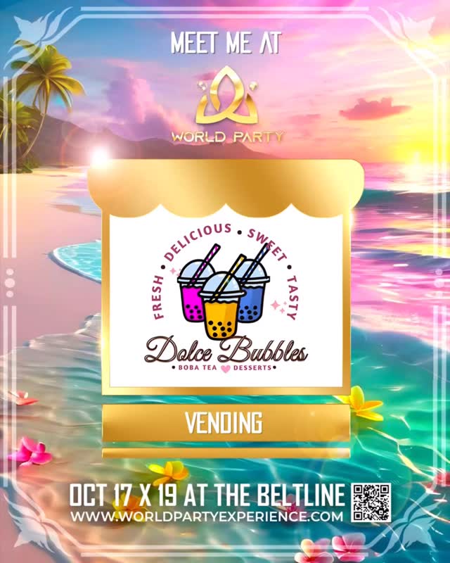 Vendor Spotlight: Dolce Bubbles ✨
ATL, get ready for sweet, bubbly vibes! Kaliyah of Dolce Bubbles is popping up at World Party with irresistible treats perfect for your picnic blanket moments and dance‑break cravings.
Catch Dolce Bubbles
Where: World Party at Old Fourth Ward Park
Vibes: cute, craveable, and totally Instagrammable
Bring your crew, grab a bite, and snap a pic—Dolce Bubbles is the sweet stop you won’t skip. See you Saturday!
#WorldPartyExperience #DolceBubbles #VendorSpotlight #ATLFoodies #FestivalEats #PicnicVibes #AtlantaEvents #tagolife