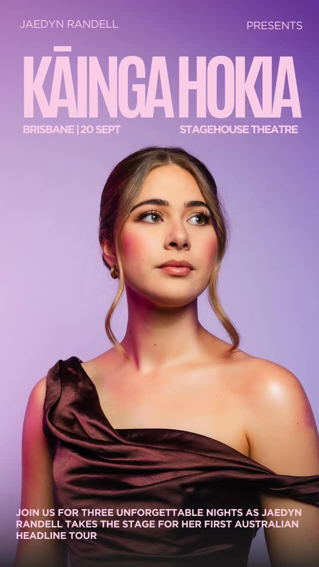 ✨LAST CHANCE!!! ✨🎶 Don’t miss Jaedyn Randell live! 🎶✨
From runner-up on The Voice Australia 2024 to her first ever headline tour in Australia, Jaedyn is bringing her powerhouse vocals and heartfelt storytelling to the StageHouse Theatre.
📅 Saturday 20 September 2025
🕢 7:30 PM – 9:30 PM
📍 StageHouse Theatre
Her debut show Kāinga Hokia is more than a concert—it’s a homecoming. With stripped-back arrangements, bilingual storytelling, and original songs (including her stunning debut single Patupaiarehe in Te Reo Māori), Jaedyn invites you into an unforgettable evening of connection, culture, and soaring vocals.
This one-of-a-kind acoustic experience will sell fast—secure your seat now and be part of her history-making debut ✨
🎟 Tickets: https://www.trybooking.com/events/landing/1441226 OR LINK IN BIO VIA WEBSITE
#JaedynRandell #KaingaHokia #LiveMusicAustralia #TheVoiceAU