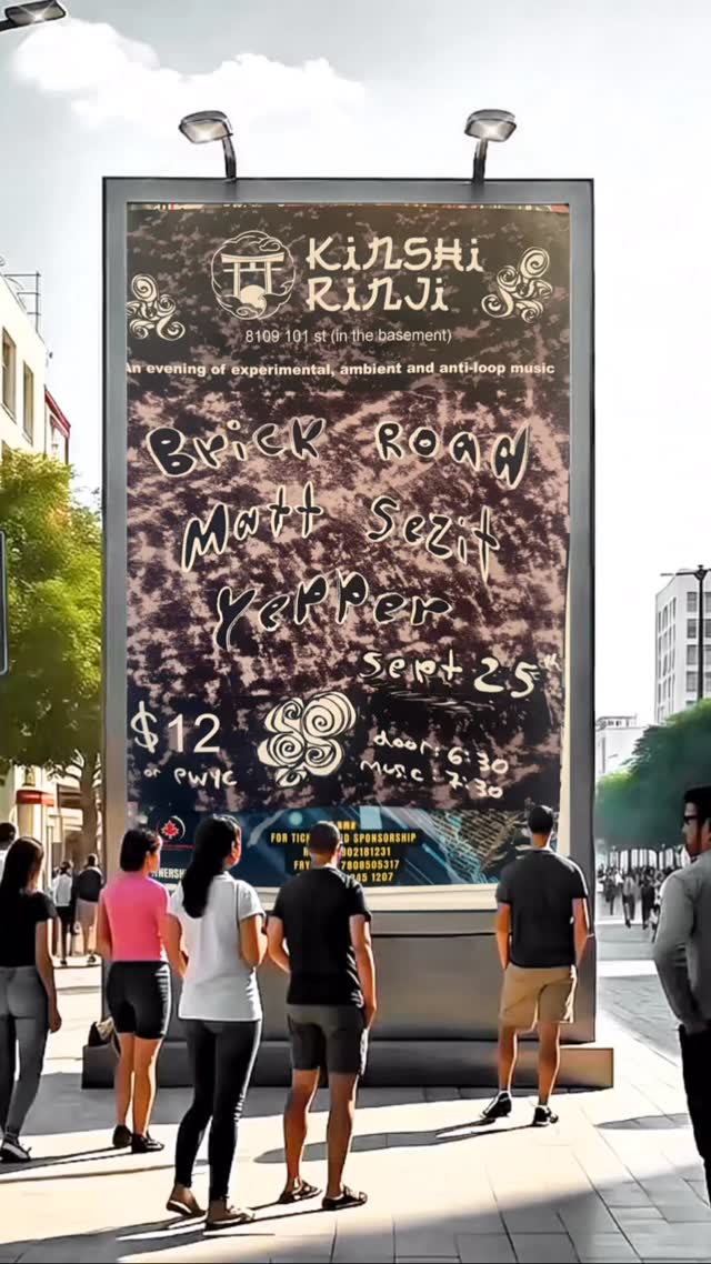 Mark your calender on September 25 2025
Door’s open 6:30pm
kinshi Rinji
8109 101st