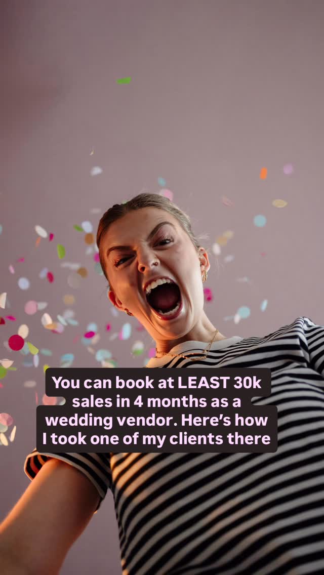 ✨6 FIGURE YEAR SH*T ✨
When enquiries get slow, the season comes to a dwindling frequency, this is how you’re going to amp up the business and start making effortless sales
1. Assess
When was the last time you raised your prices? They probably need to go higher, trust me, people will pay it. Are you really clear on who your dream couples are and why they need to work with you over everyone else?
2. Visuals
Is your brand looking a bit tired? Is what you are putting into the world to showcase your business actually geared up to speak to the couples you want to work with and feel premium so they’ll pay you more
3. Website
When was the last time you updated the site? Added more to your portfolio? Checked your links work, added a blog if you have one? Is it actually set up to sell without a pitch?
4. Free marketing
Are couples seeing your socials and being blown away or are they not able to differentiate between you and another supplier in your field?
You are a brand that could easily hold multi 6 figure years
The talent is there, the passion is undeniable
If you want to learn more I’m hosting a FREE online event called To Have And To Hold LIVE
I’m going to be teaching you how to have and hold high ticket couples within your wedding business and have couples find and fall in love with you in minutes if not seconds
It’s at 6pm-7pm on the 1st October
Dm me ‘SIX’ for the link
#weddingvendor #weddingbrand #branddesign #logodesign #logodesigner #branddesigner #weddingbusiness #sixfigurebrand #sixfigurebusiness #altweddings #boldweddingvendors