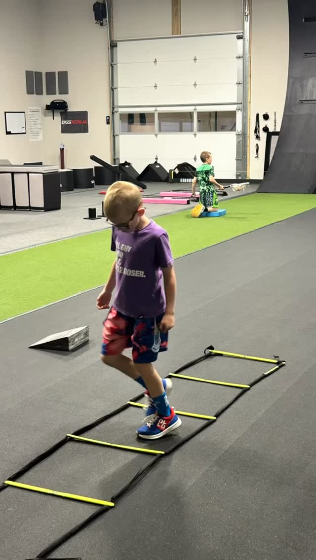 Hard work and fun go hand and hand at The Training Lab! Check us out today! #ninjawarrior #ninjatraining #sportperformancetraining