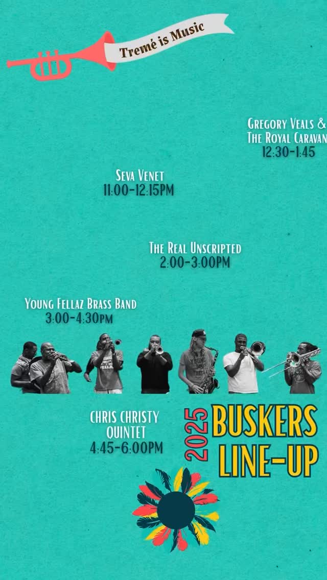 🎶 In Tremé, the Busker Lineup is a cherished tradition where street musicians bring the neighborhood to life with soulful sounds and unforgettable performances.
Join us to experience the rhythm of New Orleans and support these incredible artists.
Reserve your time today to be part of the magic!⚜️
See you October 25th in the Treme’