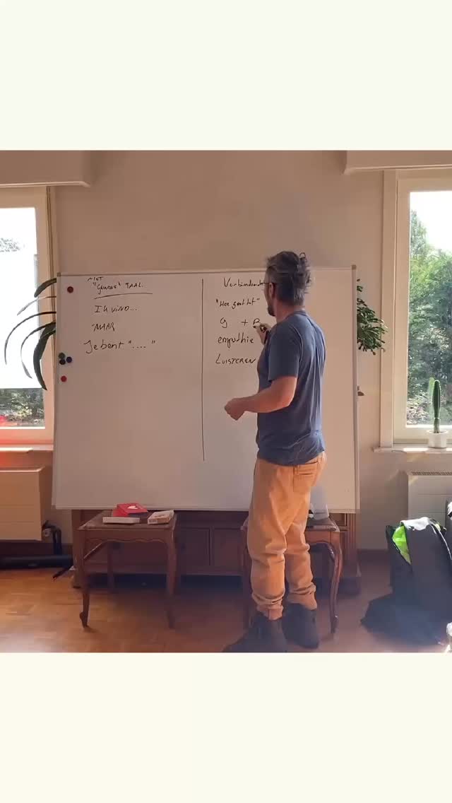 Het is niet nodig dat de ander ook de training volgt. Want het is onze natuur. #verbindendecommunicatie #geweldlozecommunicatie Dit weekend eindigt de vroekboekkorting voor de 2 weekends in Deinze 🥰