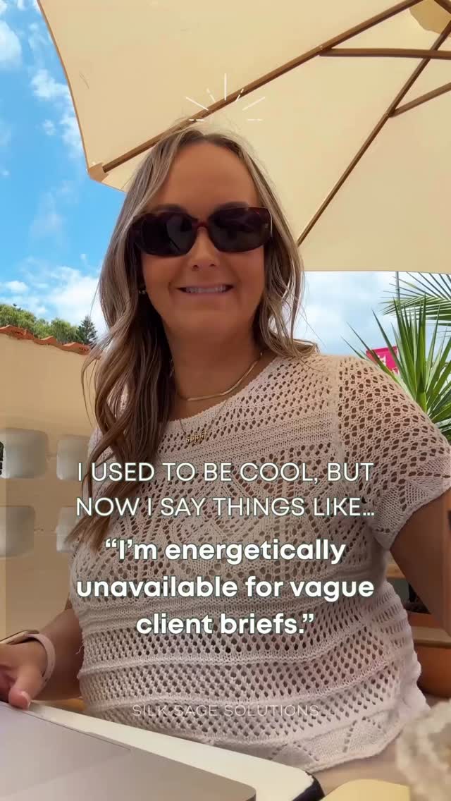 I used to say yes to everything.
I used to shrink my magic to feel more palatable.
Now? I say things like “I’m energetically unavailable for vague client briefs.”
Not because I’m being “extra,” but because I finally know the value of my creative energy.
These “uncool” lines? They’re clarity. Boundaries. Big CEO energy with a barefoot heart.
If you’re ready to step into soul-first visibility that actually looks, feels, and sounds like you - that’s exactly what I help you create.
✨ Comment “MAGNETIC” if you’re done shapeshifting and ready to be seen.
👉🏼 Follow @silksagesolutions if your content needs more conversion and less cortisol.
#spiritualentrepreneur #magneticmarketing #alignedbranding #soulfulvisibility #intuitivestrategy