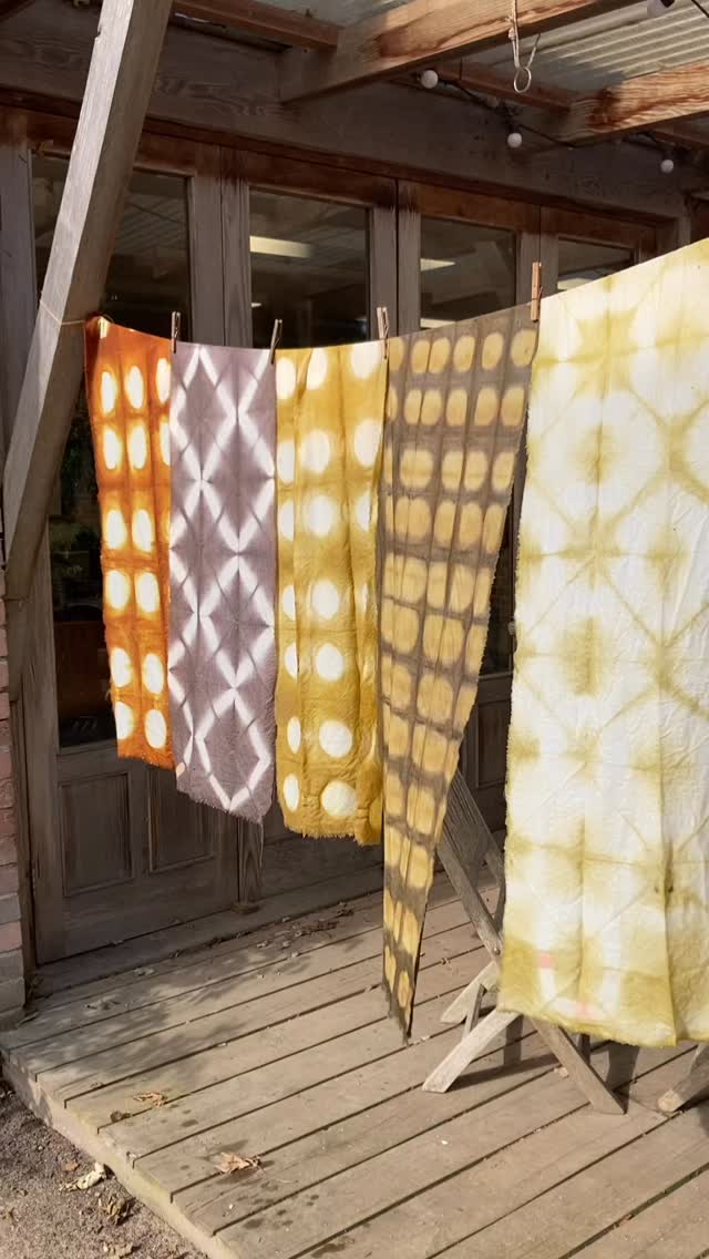 A beautiful day teaching my Introduction to Natural Dyes with Shibori. We explored prepairing fibres, foraging for colour, creating dye vats and PLAYing! We made dyes from Hopi sunflowers, nettles, onion skins, alder cones, weld and talked about so many more! My October course is sold out now- would you like a January course date?
#naturaldye #forage #foragedcolour #potager #naturaldyes #naturaldyeworkshop #abundamce #natureconnection #play