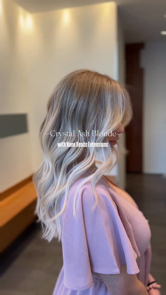 Crystal Ash Blonde with GBB Nano Beads Extensions – Color 60 @gbbhair
#hairinspo #blonde #hairextension #vibranceschwarzkopf #balayage #nanobeadhairextensions