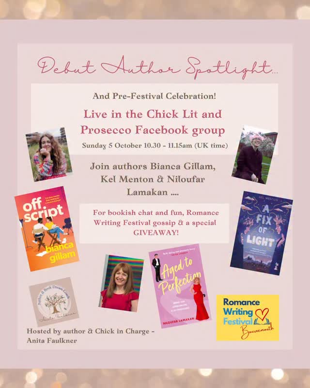🥳 So excited to be joining @anita_faulkner_writer and her chick Lit & Prosecco book group 📚 for a Facebook live to talk about romance 🥰❤️💕 Come join us! @onemorechapterhc @cwipprize @authorevents
#romcom #romcombooks #authorinspiration #debutnovel #comedy #romance #agedtoperfectionnovel #niloufarlamakan#AgeIsJustANumber #AgePositive
#NeverTooLate
