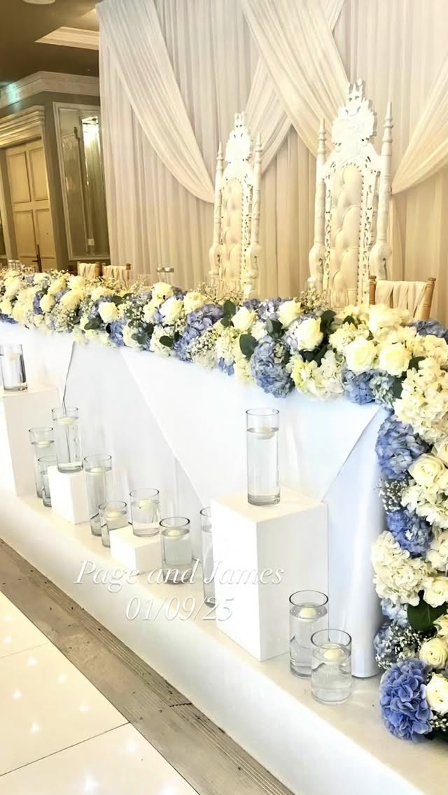 Page and James celebrated their beautiful blue and white wedding at Down Hall recently#essexweddingsupplier #essexweddingflorist #essexweddingflowers #bridestobeinessex #essexweddingdecor #essexweddingvenue #designerflowersessex #down_hall_weddings #essexweddingfair