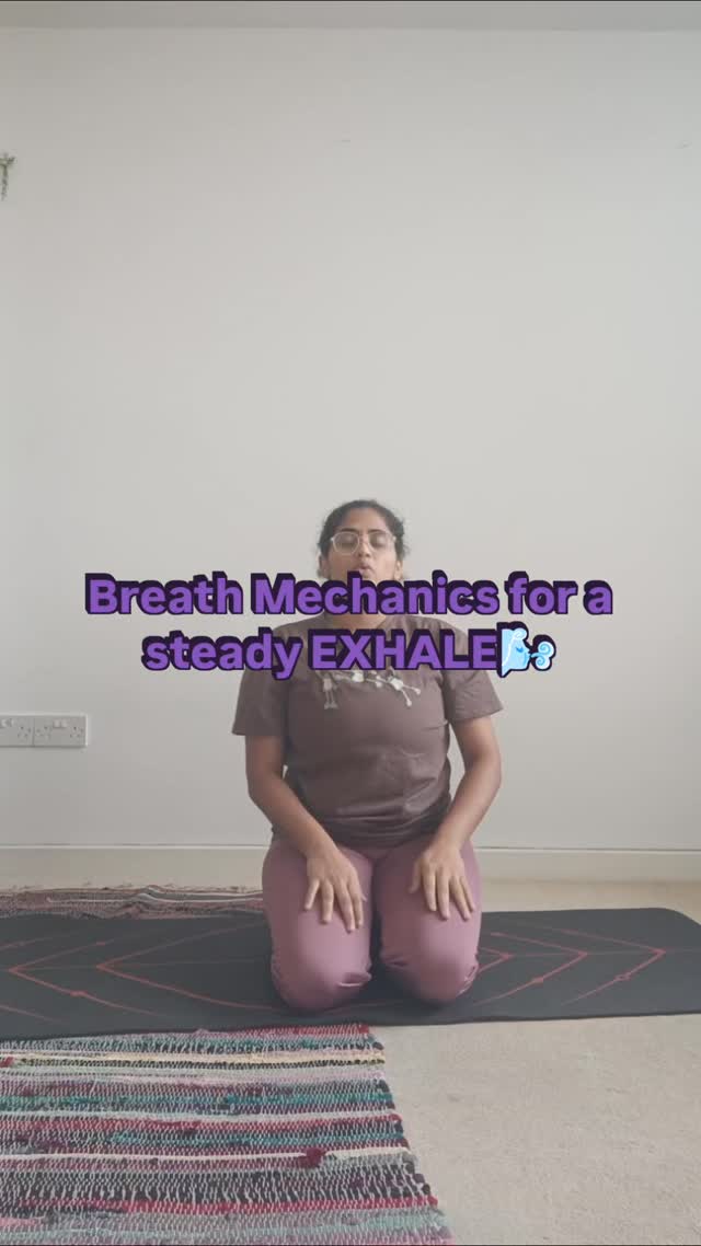 Inspired by a conversation with @shadiya_abdulla , here's a short practice to improve your breath mechanics.
This practice could be used as a precursor to a pranayama practice after a movement practice.
What this is addressing
➡️ Position of head, ribs and pelvis, aligning the spine and the thoracopelvic cylinder. The space between the ribs and pelvis.
➡️ Trains diaphragm mechanics, by going slow and focusing on getting the breath into the back and sides, you're using the full capacity of your diaphragm to inhale more and exhale deeply.
➡️ Breaking up the inhale and exhale into two parts allows you to focus on each part separately before putting them together. Slowing the practice down improves brain-body connection. Improves your ability to bring awareness to subtle sensory cues.
Being more in control of your breath allows you a better chance to feel more relaxed and focused. This type of breathing works on all levels of well-being.
Try out each section of the practice for 10-15 cycles before moving to the next.
#prana #pranayamabreathing #yogatherapy #anatomy #somaticawareness #diaphragm #neckrelief #anxiety #anxietyreliever #digestionsupport #breath