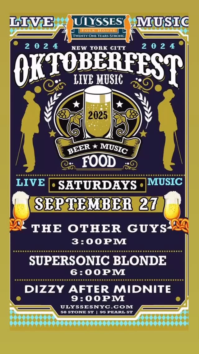@ulyssesnyc Saturday 9/27 for Oktoberfest!