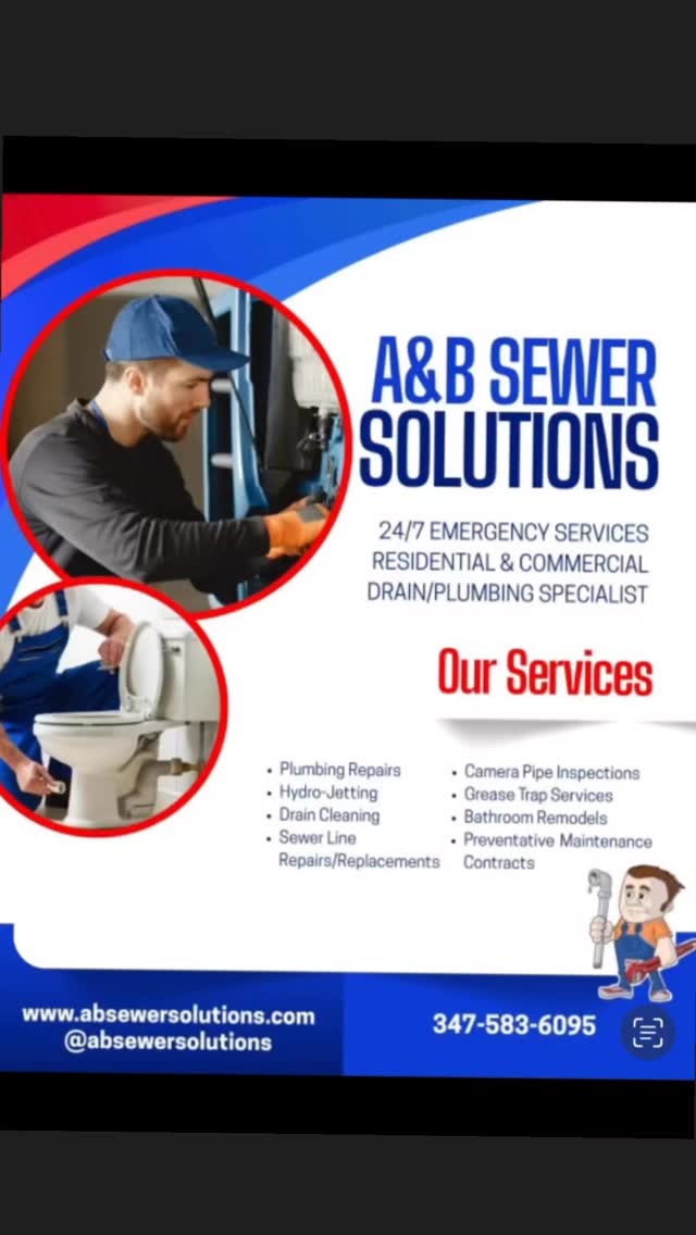 A&B Sewer Solutions 🚨
One of our new clients at a surgical center in queens was having frequent back ups due to heavy obstruction in there sewer line
They decided to hire us for an in spot repair that we recommended and of course as always, this solved all of their issues 🙏 #sewer #plumber #plumbingnyc #absewas #draincleaning #sewersofinstagram #clog
Another satisfied client in the books ✅