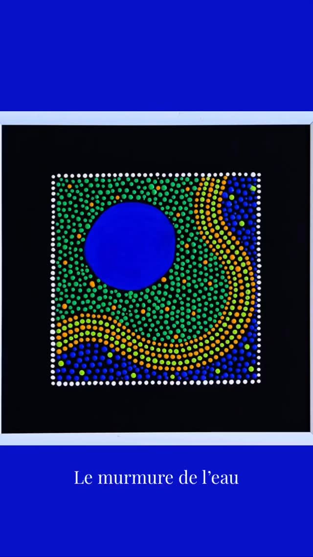 « Le murmure de l’eau »: une plongée dans le silence où seule la lumière des couleurs guide les courants! #méditationcréative #artcontemporain #artabstrait #pointillisme #homedecor #artgallery #nicecotedazur #natureartist #vaguesdecouleurs #artgallerys #camelbackgallery #artxterra #peintrefrancaise #nicecotedazurart #artexposition #artportfolio