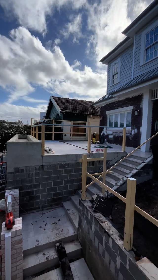 Before and after glory: our Double Bay project's incredible transformation, showcasing stone, planting, and turf. More highlights to come!