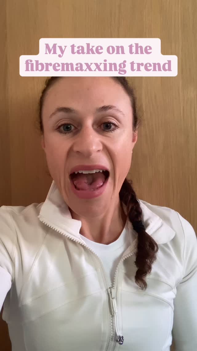 Have you seen the fibremaxxing trend that’s doing the rounds on social media?
This is a nutrition trend encouraging social media users to maximise their daily fibre intake to well over the recommended minimum amount, all in the name of increasing health benefits.
Unlike many nutrition trends out there, this one may actually be beneficial: in many countries, research/surveys show that many people aren’t meeting the minimum recommendation for fibre intake (25-35g/day).
Fibre-rich foods are essential for gut health. They’re food for your gut bacteria, and help with gut motility (helping things move through your intestines effectively).
For the most part, users following this trend are increasing their fibre intake with fibre-rich whole foods like like beans, seeds, whole grains, fruits, and vegetables, rather than just using supplements - which is positive.
But there are a few things to be mindful of:
⚠️ Too much fibre can sometimes contribute to constipation (so you want a good balance of enough, but not excessive amounts).
Make sure you’re also drinking enough water when increasing your fibre intake to help reduce the chance of constipation.
⚠️ If you struggle to eat enough to cover your energy and nutrient requirements already, eating a lot of fibre can make this more challenging: fibre contributes to fullness, so it’s generally difficult to eat large amounts of fibre-rich foods.
⚠️ If you don’t normally eat fibre-rich foods, you may experience uncomfortable symptoms in the start, like gas and bloating. This is normal, but starting with small portions and increasing gradually will reduce symptoms.