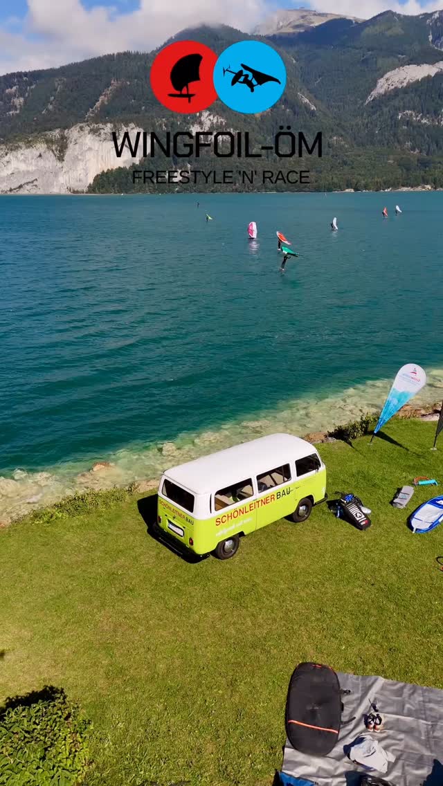 3rd tourstop of the Austrian wingfoil championship at lake Wolfgangsee. #wingfoil #wingrace #alleswind #wolfgangsee #foiling