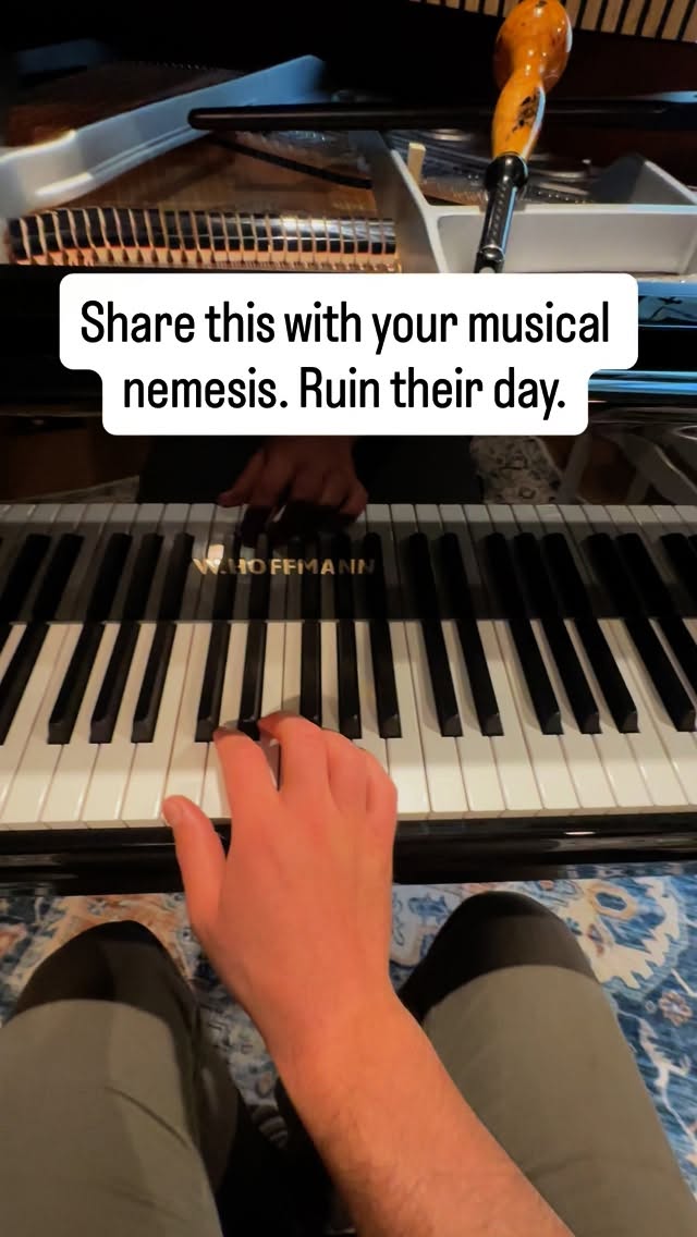 This is the perfect revenge. You're welcome.
#musiciansofinstagram #pianistsofinstagram #outoftune #pianotuning #harmony #ruinmylife