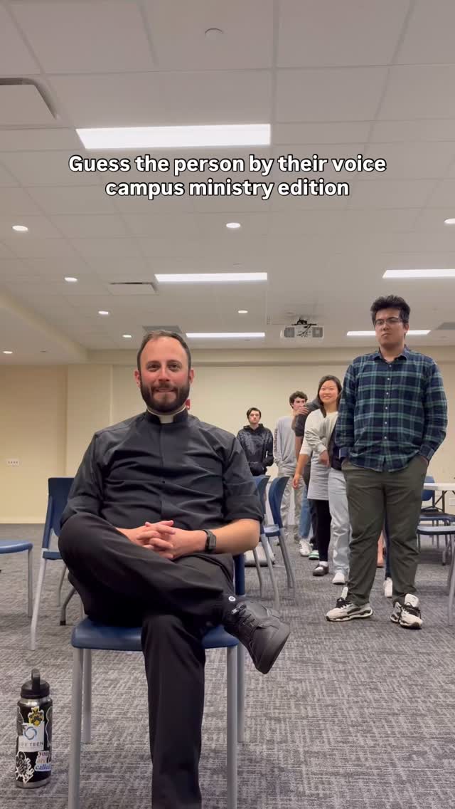 Put Fr. Sean to the test last night at Monday Meal! 😭