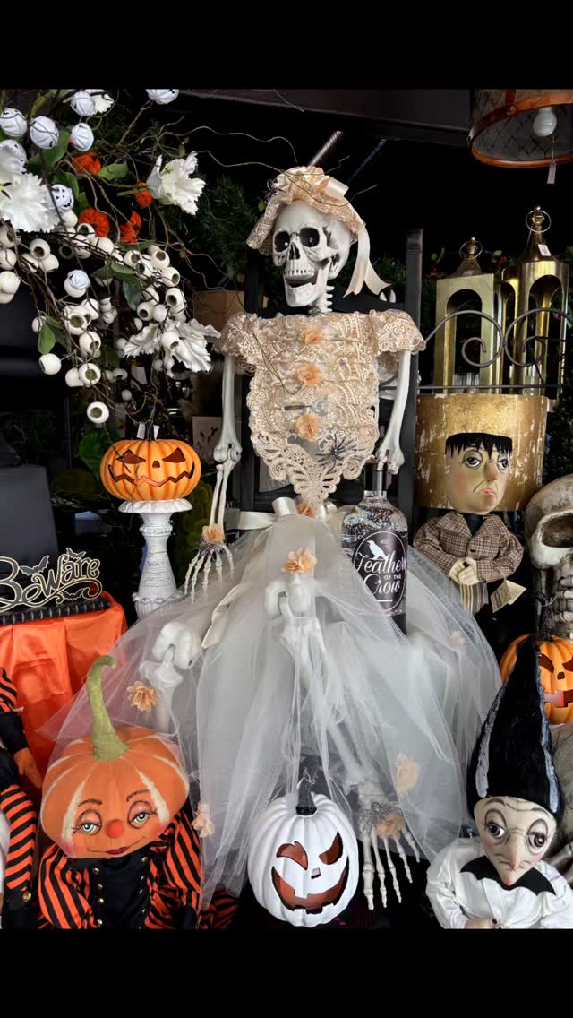 She was the life of the party!
#livermoredowntown #livermorehomedecor #homedecor #livermorehomedecorstore #theholidaylivermore #halloween2025 #skeletondecor #shepartied #teaparty #drank #sus #halloweendecor #cottagecore