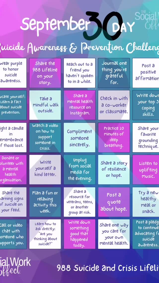 💜We Stand Together for Suicide Awareness💜
Today and every day I pledge to continue advocating for suicide awareness.
📢 My pledge:
✔️ Keep speaking up.
✔️ Keep listening without judgment.
✔️ Keep sharing resources.
✔️ Keep being a voice of hope.
Together, we can save lives. 💜
-Resources
📞 U.S.: Dial 988 for Suicide & Crisis Lifeline
🌍 Outside U.S.: Search local hotlines
💙 “You are not alone. Sharing this could save a life.”
#SuicidePreventionMonth #SuicideAwareness #YouAreNotAlone #MentalHealthMatters #HopeIsHere