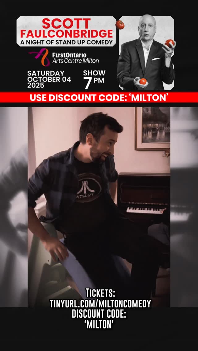 🎤 Milton, get ready to laugh! 🎤
Comedy legend Scott Faulconbridge is hitting the stage for A Night of Stand-Up Comedy!
Seen on CBC’s The Debaters, Just For Laughs, NBC’s Last Comic Standing and more, Scott is bringing his razor-sharp wit and hilarious stories to Milton!
He’ll be joined by some of Ontario’s funniest touring comics, including Milton’s own Paul Marroquin and your host, the always-entertaining Betsy Dee.
📅 Saturday, October 4th
📍 FirstOntario Arts Centre Milton
⏰ Show starts at 7 PM
🎟 Don’t miss out—reserve your seat today!
💥 Use code MILTON for a special discount.
Grab your tickets now at firstontarioartscentremilton.ca or 👉 tinyurl.com/MILTONCOMEDY
Directed and Edited by: https://www.instagram.com/retrocodylaughs/
@retrocodylaughs