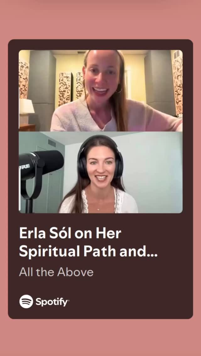 I am so honored to share this beautiful conversation with @erla__sol 🤍 Erla shares such profound wisdom and reflections on her spiritual journey. My heart was truly illuminated during our time together and I know I’ll be returning to this conversation again and again. Thank you beautiful Erla! 🤍🤍🤍