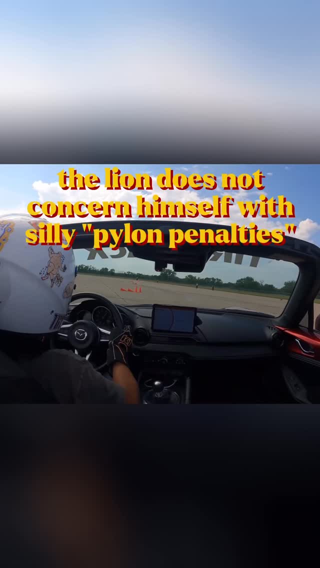 ... maybe don't be like the lion 🥀 instead, sign up for our next autocross (link in bio) to learn how to better position your car for quicker and cleaner execution!
#scca #tirerack #miata