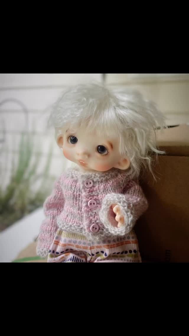 Froggy, resin bjd, 8 inches available at lindamacariodolls.com 🔗 in bio #lindamacariodolls #bjddoll #resinbjd #resindoll #available