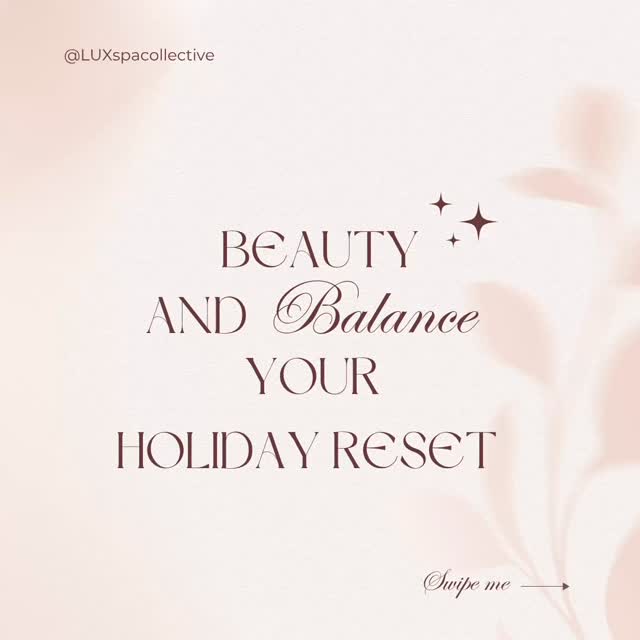 ✨ Pause. Breathe. Reset. ✨
Before the holiday rush sweeps you away, join us for an dose of soothing self-care at Lux. Indulge in gentle treatments, light bites, and a moment just for you.
Because the best gift you can give—this season and always—is your own well-being. 🌿🥂
📅 Reserve your spot and sink into serenity.