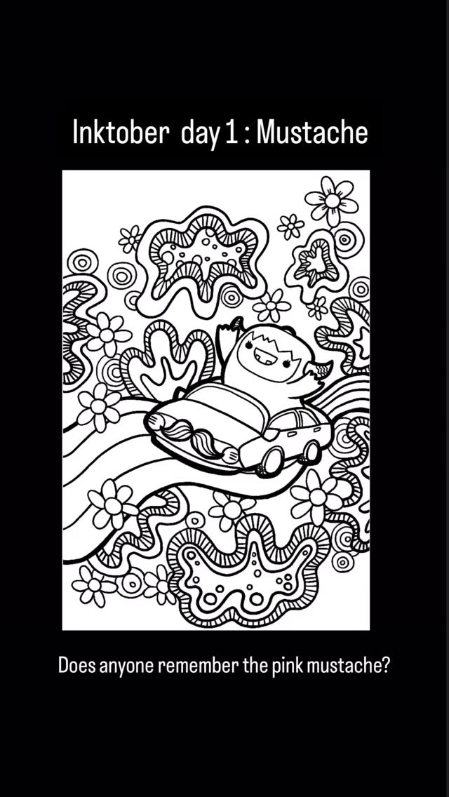 First of the 31 -mustache
#inktober