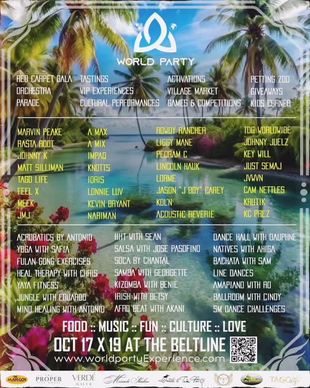 🔥THE COUNTDOWN IS ON: WORLD PARTY IS HERE!
Atlanta, get ready for the city’s most anticipated newest festival! Yes we’re different but guaranteed you’ll enjoy every bit! Where cultures unite, people connect, and the vibes are unmatched. For three epic days, @worldpartyexperience transforms Old Fourth Ward Park into a global playground of music, food, fashion, and fun for all ages.
What to expect:
Friday: Red Carpet Gala — Dress to impress and step into a Hollywood-style night under the stars
Saturday: Games, vendors, global eats, competitions, and 2 stages with very talented DJs and producers
Sunday: Wellness & dance classes, live performers from around the world, and ultimate relaxation zones
Family-friendly extras:
Petting zoo & bouncy house for kids
Adult field games & giveaways
Food and drinks from every corner of the globe
Key info:
Venue: Old Fourth Ward Park (Atlanta BeltLine)
Dates: October 17–19
Tickets: On sale now—use code ATLANTAEDM for a special discount
Bring: Picnic blanket/low chair, comfy shoes, sunscreen, and your crew
Let’s make history together, embrace love not hate, celebrating diversity, positivity, and connection in the heart of ATL. Tickets are flying, lock yours now and be part of something unforgettable.
Hit the link in bio
#WorldPartyExperience #ATL #FestivalWeekend #CelebrateDiversity #FamilyFun #LiveMusic #EDMAtlanta #RedCarpetGala #TagoLife #AtlantaEvents
Let me know if you want a Stories version, carousel copy, or specific CTA for your ticketing link!