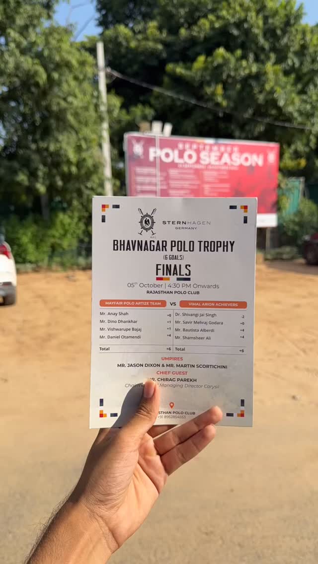 Getting ready for today’s finals
#sternhagengermany #bhavnagarpolotrophy