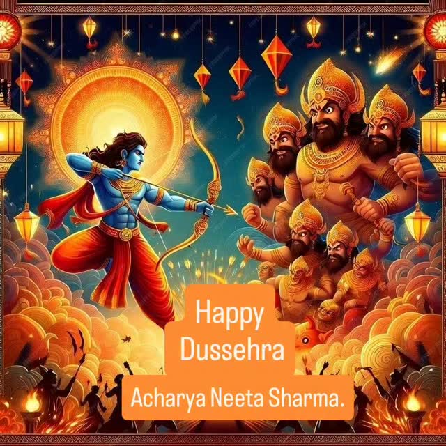 🌟🔥 Celebrate Dussehra with courage and light! 🔥🌟
May this sacred day bring victory over every obstacle, fill your life with strength, and shower you with divine blessings. 🙏✨
👉 Wishing you a victorious and blessed Dussehra! 🌼💫
#HappyDussehra #Vijayadashami #Dussehra2025 #VictoryOfGoodOverEvil #FestivalOfVictory #DivineBlessings #PositiveVibes #SpiritualJourney #LightOverDarkness #CelebrateDussehra