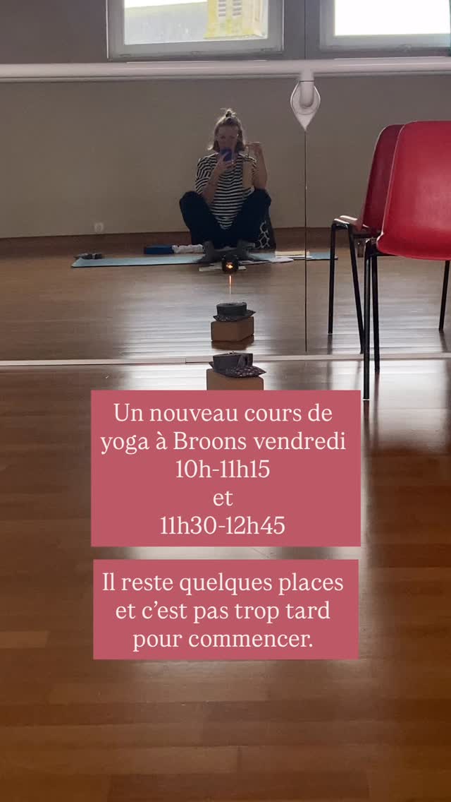 Un nouveau cours de yoga à Broons vendredi
10h-11h15 et 11h30-12h45
Il reste quelques places et c’est pas trop tard pour commencer.
_
Eva Cmarova (Evi Sola Yoga)
Professeur diplômée de Yoga (Adultes/ Enfants)
www.evisolayoga.com
07.74.88.72.18