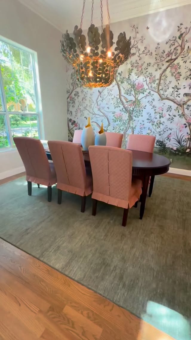 A love story, stitched in fabric. 💌 For our Ruby Revival dining room, these side chairs were reupholstered with the grace of a dressmaker’s hand—covered buttons, delicate pleats, and a peach checkered fabric fit for a queen. A return to the beauty of traditional craftsmanship and a timeless nod to artistry that endures.
And while these beauties have claimed their place at the table, we’re still eagerly awaiting the arrival of our host and hostess chairs to complete the story. Sharing soon... 💫
#designlifestyles #interiordesign #dallasdesign #homedesign #dallasinteriors #homeinspo #prettyinpink #traditionaldesign #diningroom #interiors #upholstered #chairlove #dressmakerdetails