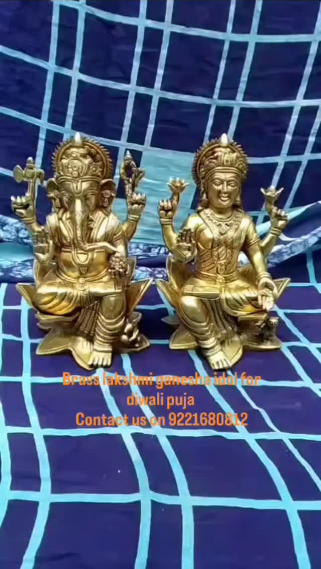 Brass Ganesh lakshmi idols available for dewali pooja
#diwalicelebration #ganesbaidol #earthyganesha