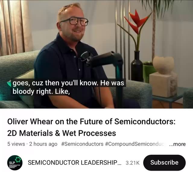 Everyone check out Oliver Whear on Semiconductor Leadership Podcast! Thank you for the shoutout to Lewis University! Amazing message for emerging professionals in the semiconductor industry!
Link of full video: https://youtu.be/Qmfa1LwWrrQ