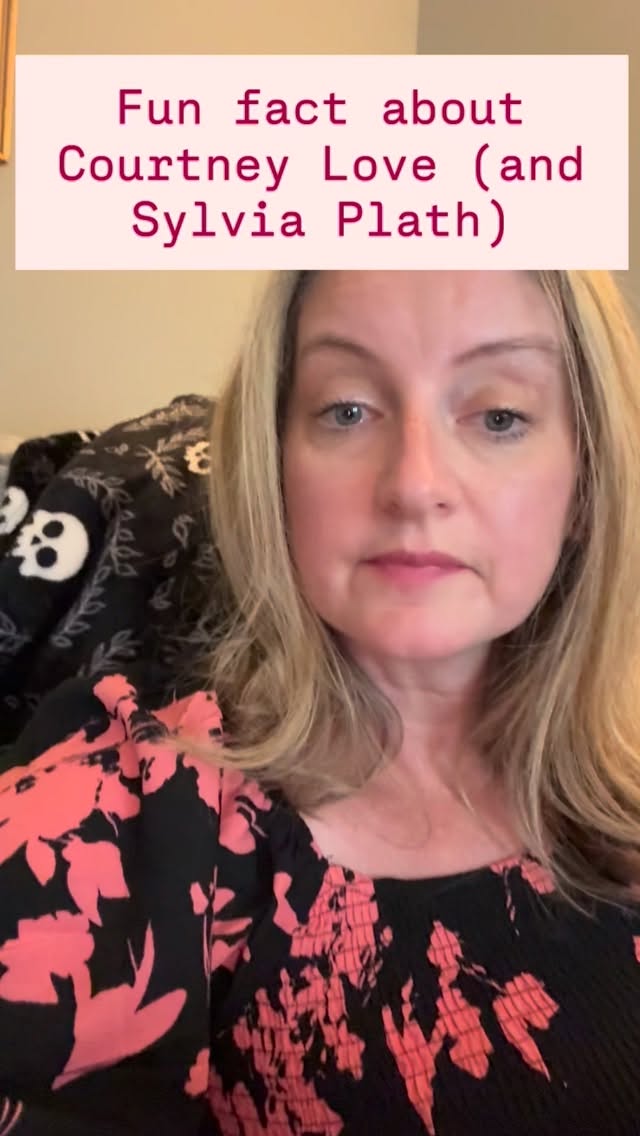 These are some very Doll Parts vibes (the song AND my book). I am not a Sylvia Plath or a Courtney Love scholar but since I wrote a book that is at least partly about the lore around certain famous women, I felt the need to share. Details, glimmers, weird trivia (even the stuff that isn’t so pretty) is everything to a writer—or at least to this writer.
#sylviaplath #courtneylove #90sera #dollparts